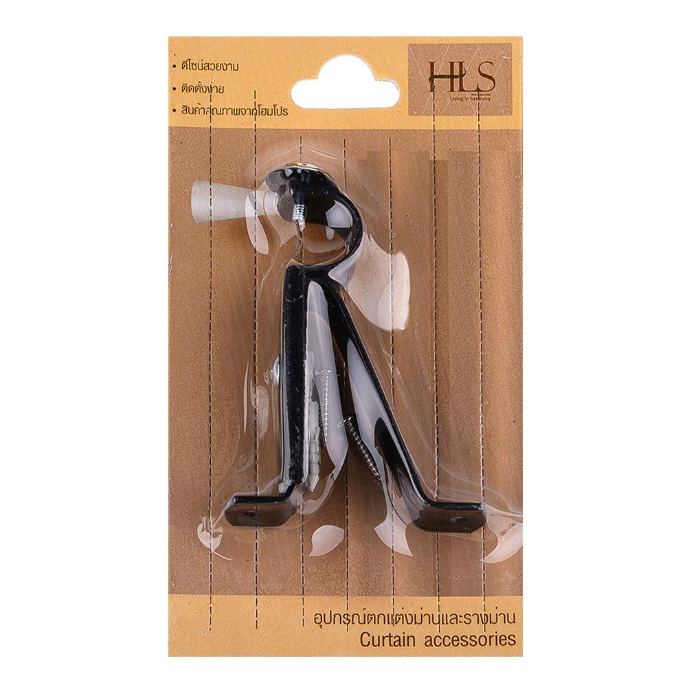 ขารับราง 1 ชั้น เหล็ก HOME LIVING STYLE 19 มม. สีดำ