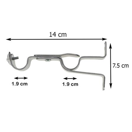 ขารับราง 2 ชั้น HOME LIVING STYLE 19 มม. สีเงิน_4