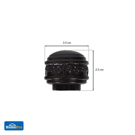 หัว-ท้ายรางผ้าม่าน เล็ก HOME LIVING STYLE 25 มม. สีน้ำตาลเข้ม_4