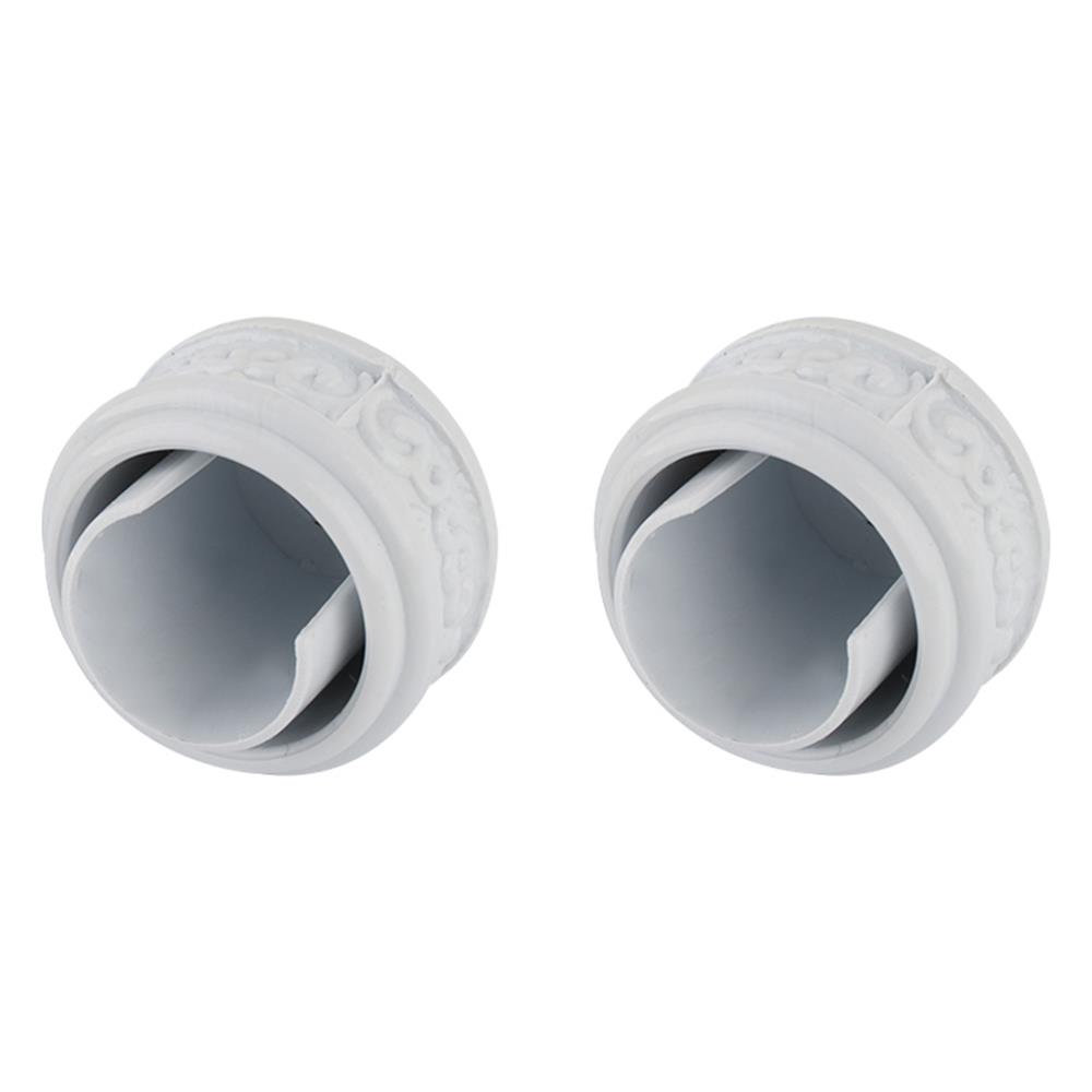 หัว-ท้ายรางผ้าม่าน เล็ก HOME LIVING STYLE 25 มม. สีขาว