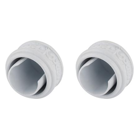 หัว-ท้ายรางผ้าม่าน เล็ก HOME LIVING STYLE 25 มม. สีขาว_1