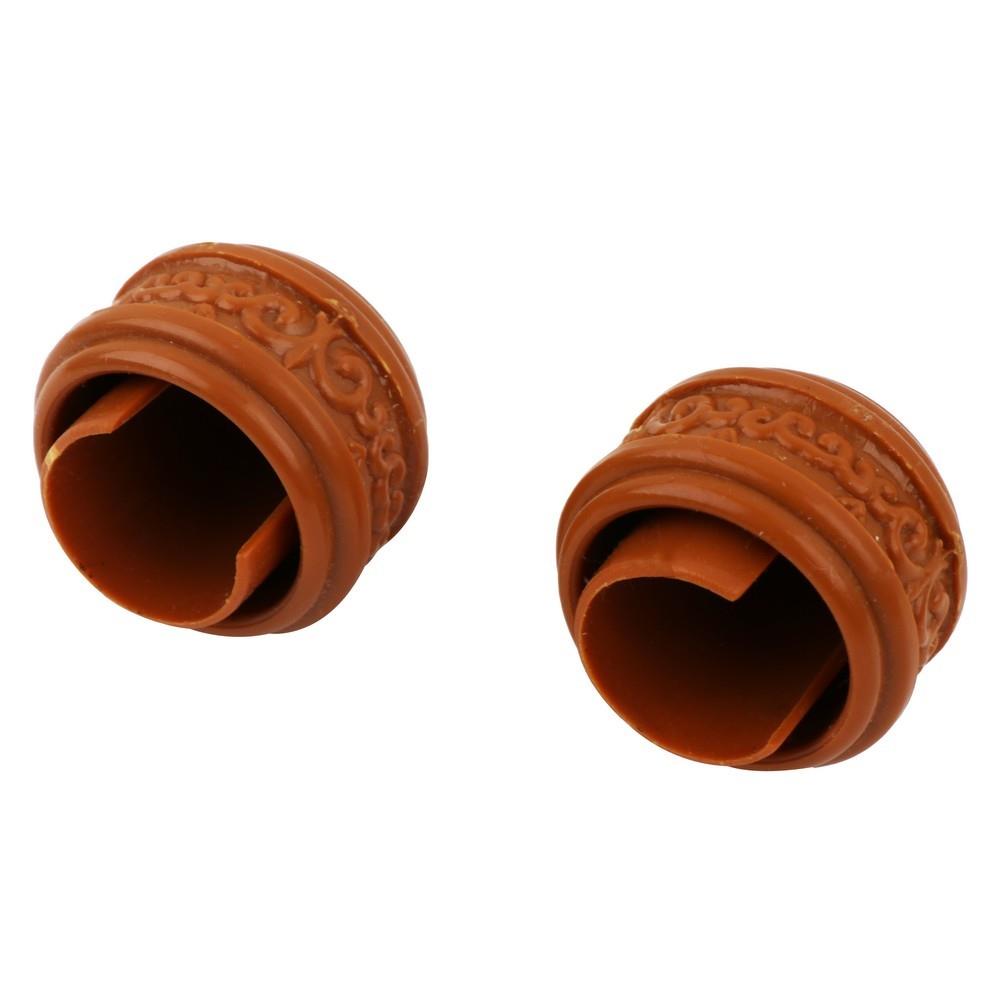 หัว-ท้ายรางผ้าม่าน เล็ก HOME LIVING STYLE 25 มม. สีน้ำตาล