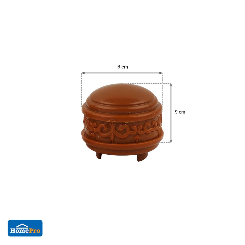 หัว-ท้ายรางผ้าม่าน เล็ก HOME LIVING STYLE 25 มม. สีน้ำตาล