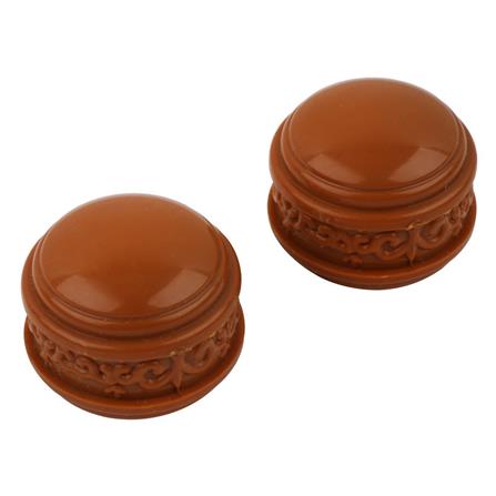 หัว-ท้ายรางผ้าม่าน เล็ก HOME LIVING STYLE 25 มม. สีน้ำตาล_1