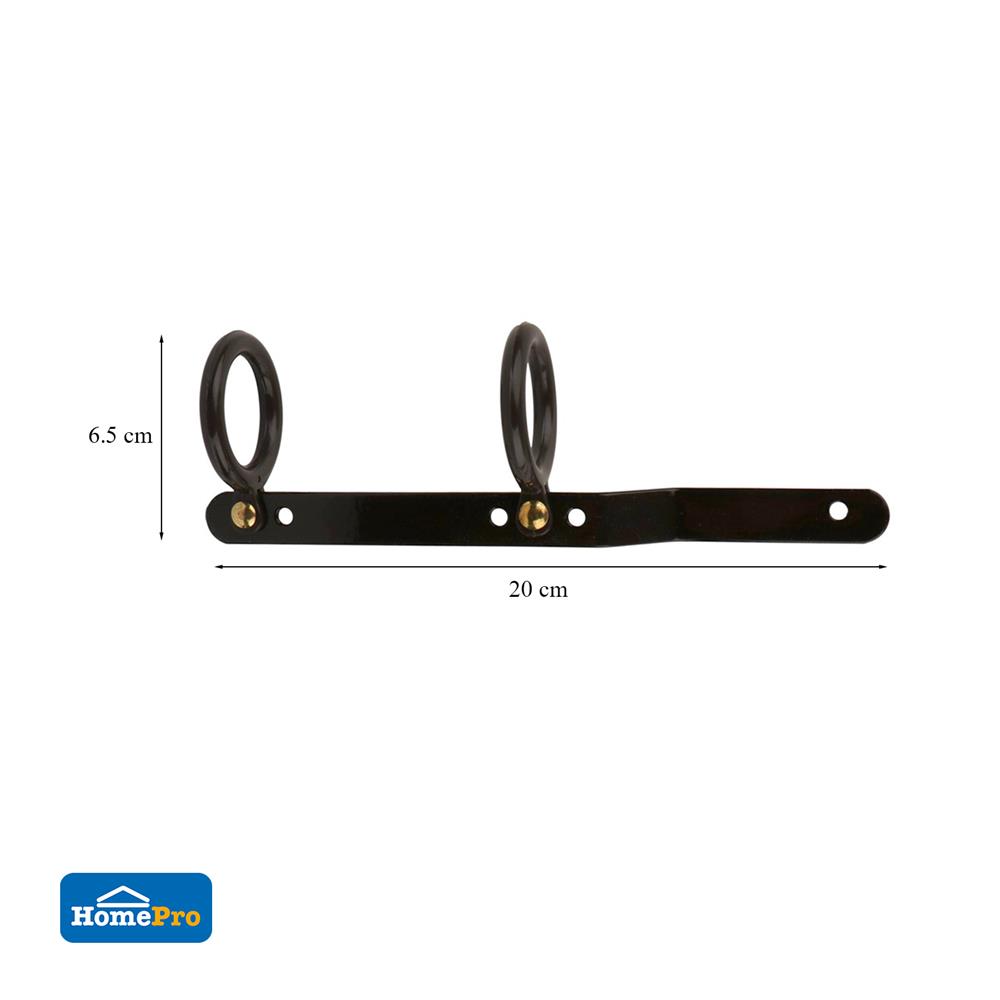 ห่วงสไลด์คู่เหล็ก 33 มม. HOME LIVING STYLE สีน้ำตาลเข้ม