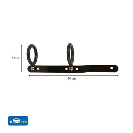 ห่วงสไลด์คู่เหล็ก 33 มม. HOME LIVING STYLE สีน้ำตาลเข้ม_4