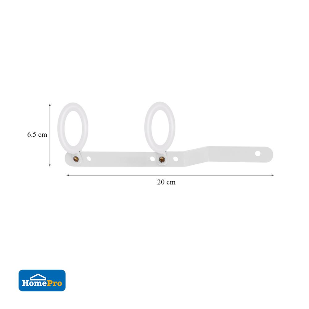 ห่วงสไลด์ คู่เหล็ก HOME LIVING STYLE 33 มม. สีขาว