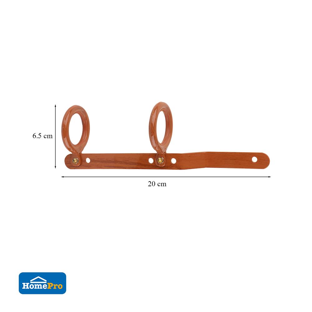 ห่วงสไลด์คู่เหล็ก 33 มม. HOME LIVING STYLE สีน้ำตาล