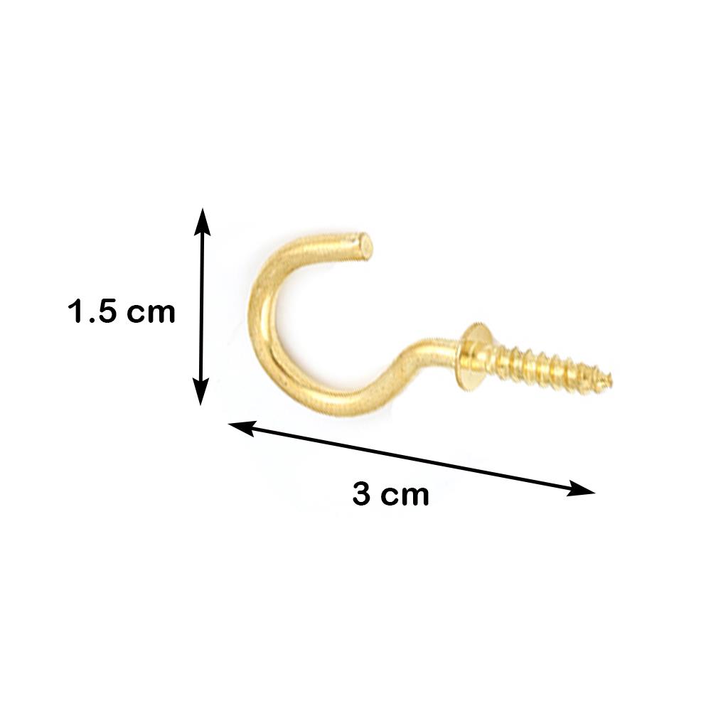 ตะขอเกี่ยว HOME LIVING STYLE สีทอง แพ็ก 10 ชิ้น