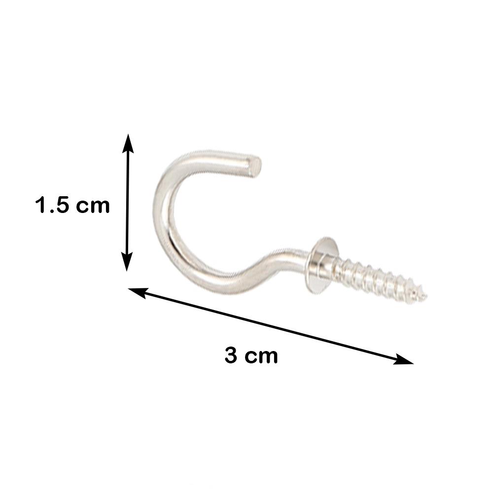 ตะขอเกี่ยว HOME LIVING STYLE สีเงิน แพ็ก 10 ชิ้น