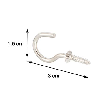 ตะขอเกี่ยว HOME LIVING STYLE สีเงิน แพ็ก 10 ชิ้น_3