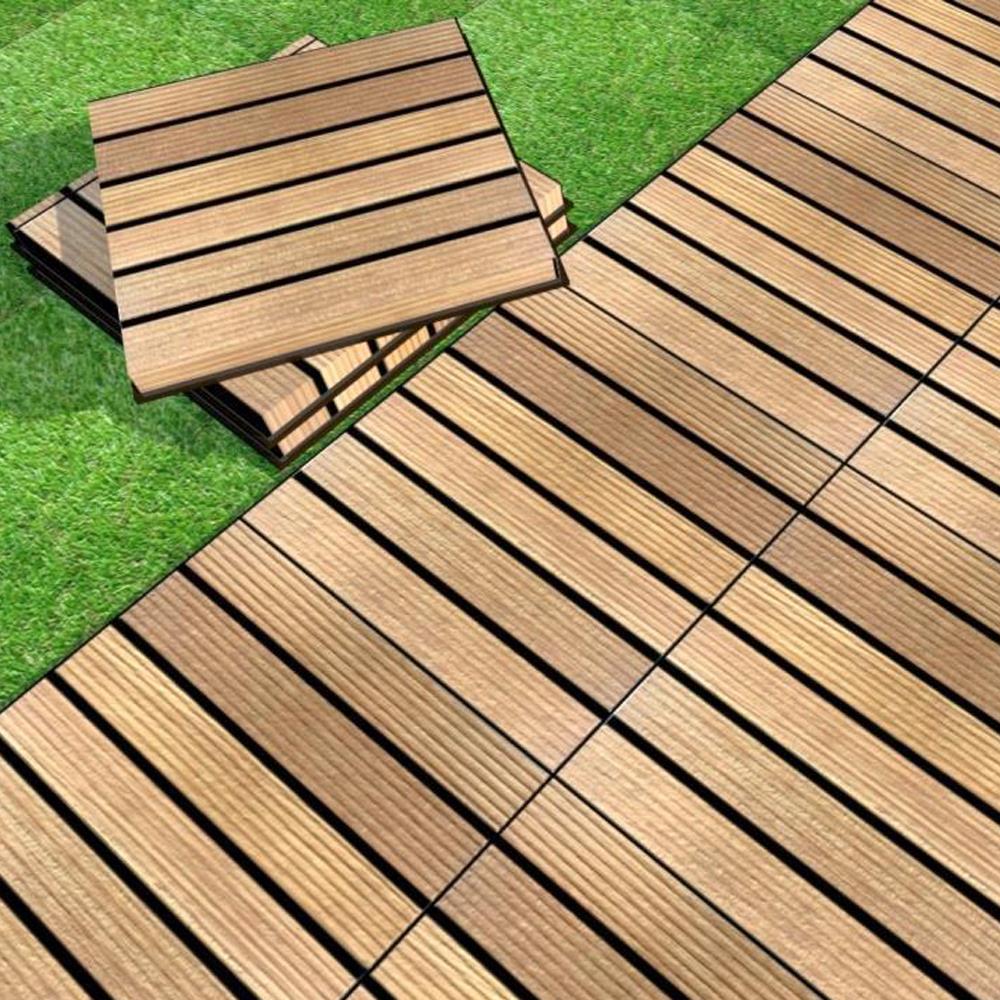 ทางเท้าไม้เนื้อแข็ง-ลอน SPRING 30x30 ซม.