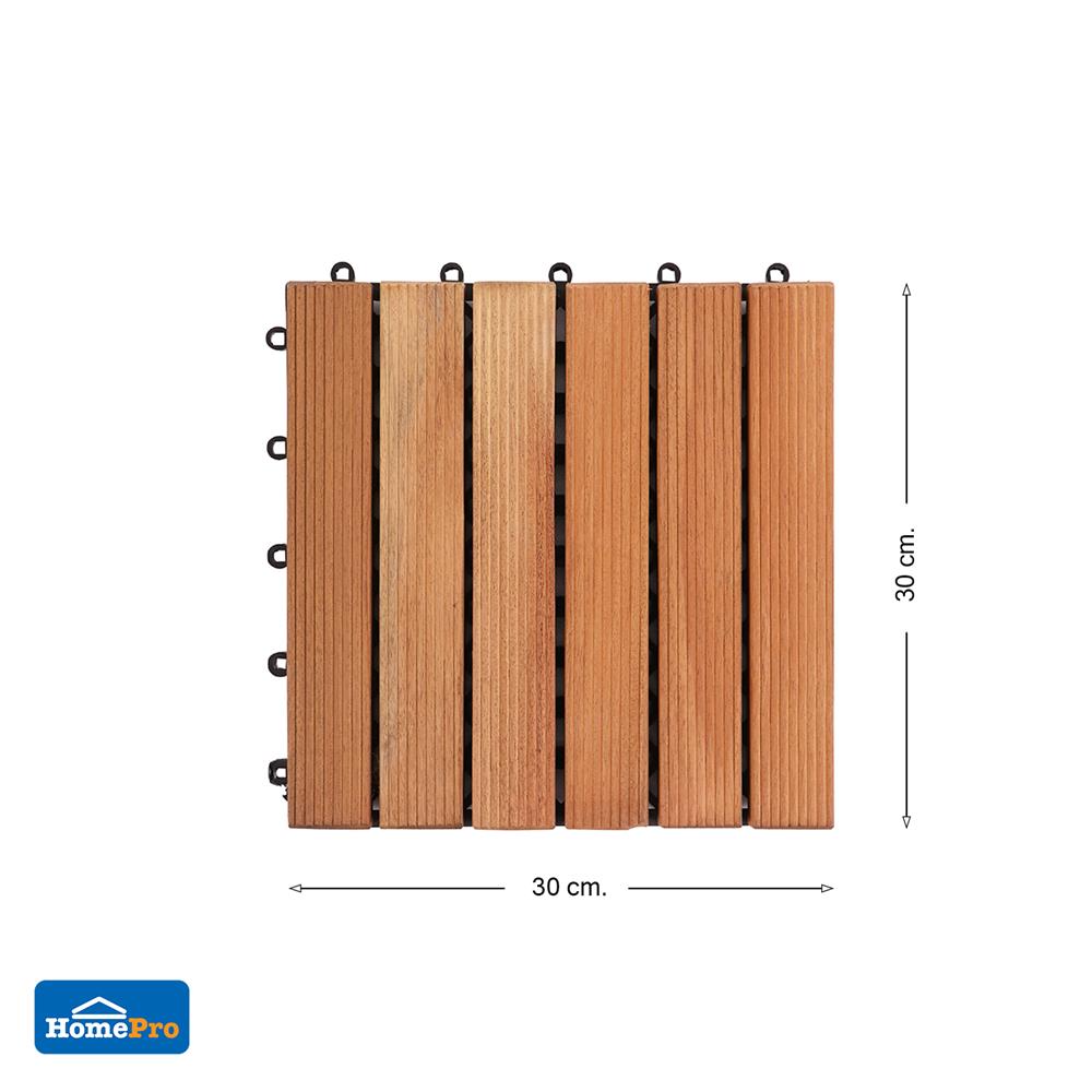 ทางเท้าไม้เนื้อแข็ง-ลอน SPRING 30x30 ซม.
