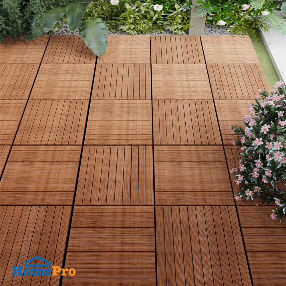 ทางเท้าไม้เนื้อแข็ง-ลอน SPRING 50x50 ซม.