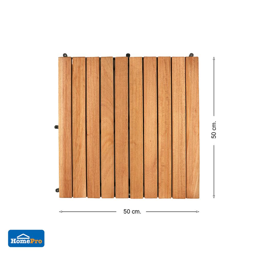 ทางเท้าไม้เนื้อแข็ง-ลอน SPRING 50x50 ซม.