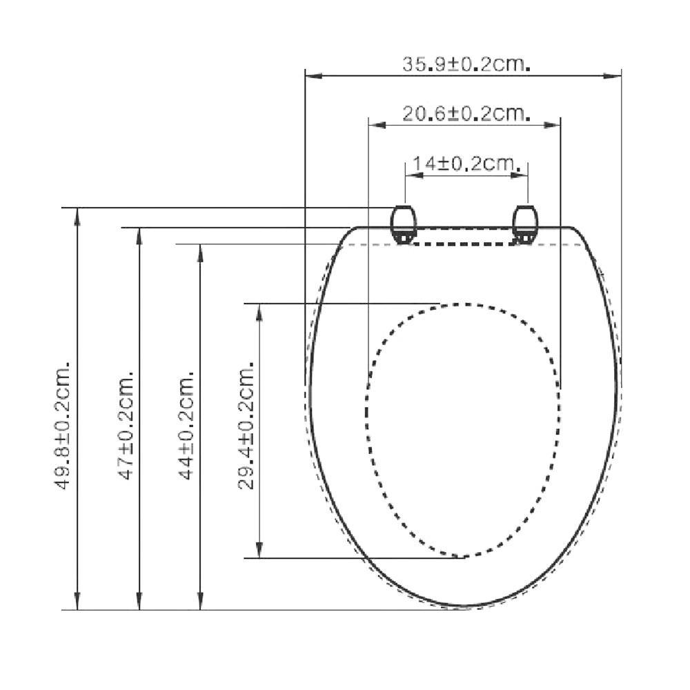 ฝารองนั่งพลาสติก BATH TIME BT-4105 สีขาว