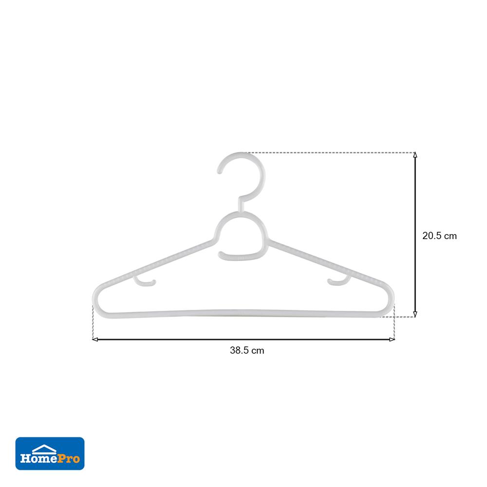 ไม้แขวนเสื้อ PLIM H1175,P1175 สีขาว แพ็ค 6 ชิ้น