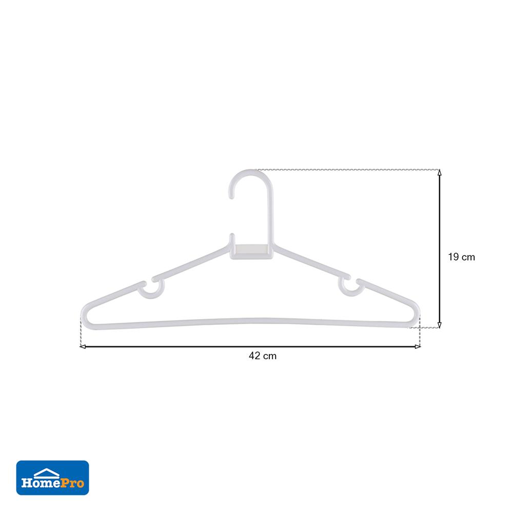 ไม้แขวนเสื้อ PLIM AA778P สีขาว แพ็ค 6 ชิ้น