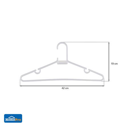 ไม้แขวนเสื้อ PLIM AA778P สีขาว แพ็ค 6 ชิ้น_5