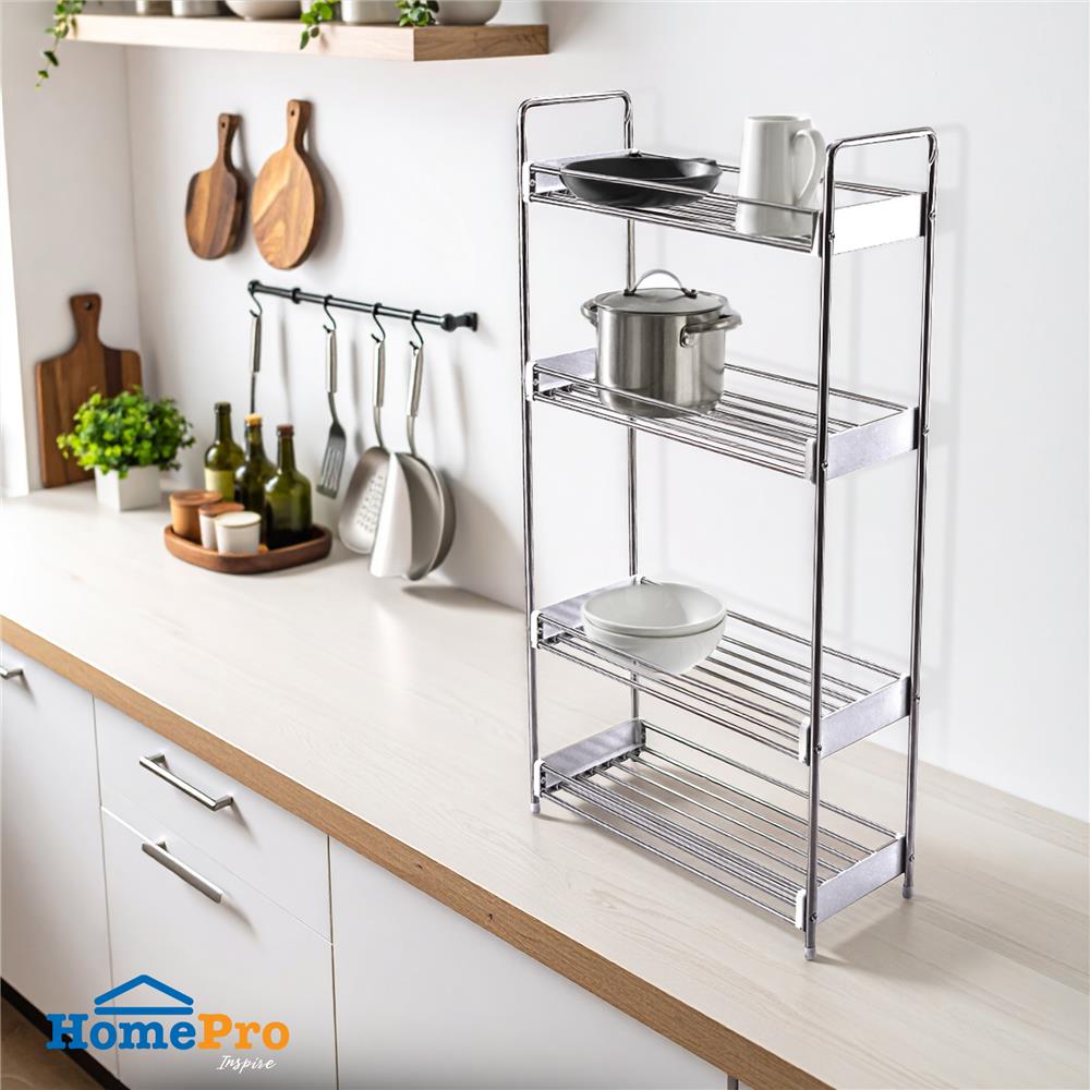 ชั้นวางสแตนเลส4ชั้นกว้าง KECH HBS-04W