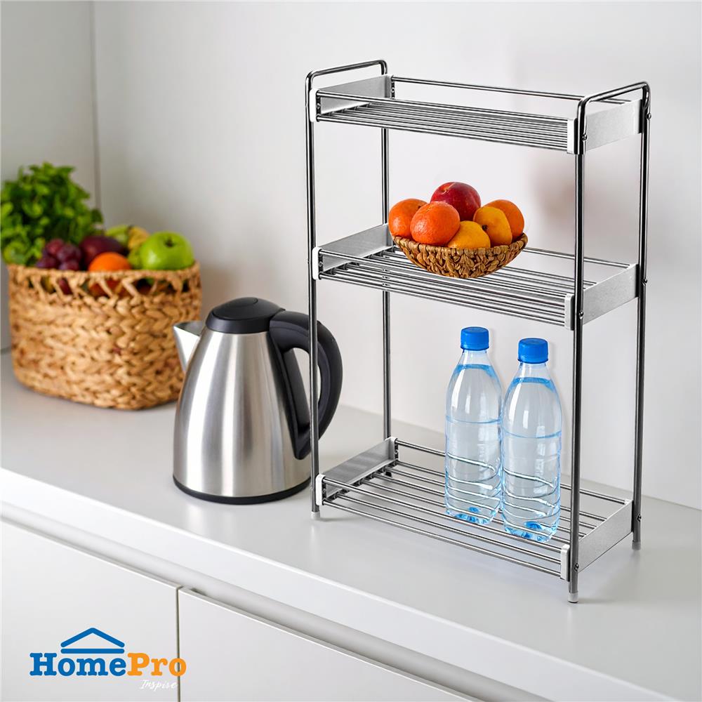 ชั้นวางสแตนเลส3ชั้นกว้าง KECH HBS-03W