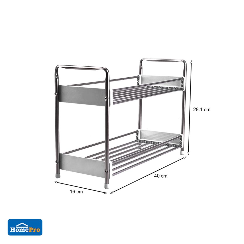 ชั้นวางสแตนเลส2ชั้นกว้าง KECH HBS-02W