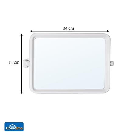 กระจกพลาสติก 3 ชิ้น MOYA 1406 เหลี่ยม สีขาว_7