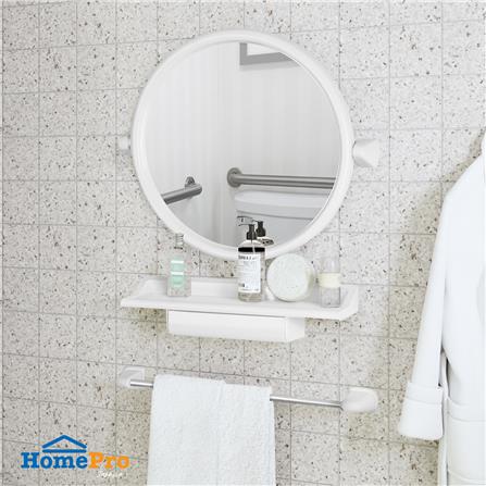 ชุดกระจกพลาสติกกลม 3 ชิ้น MOYA 1407 สีขาว_7