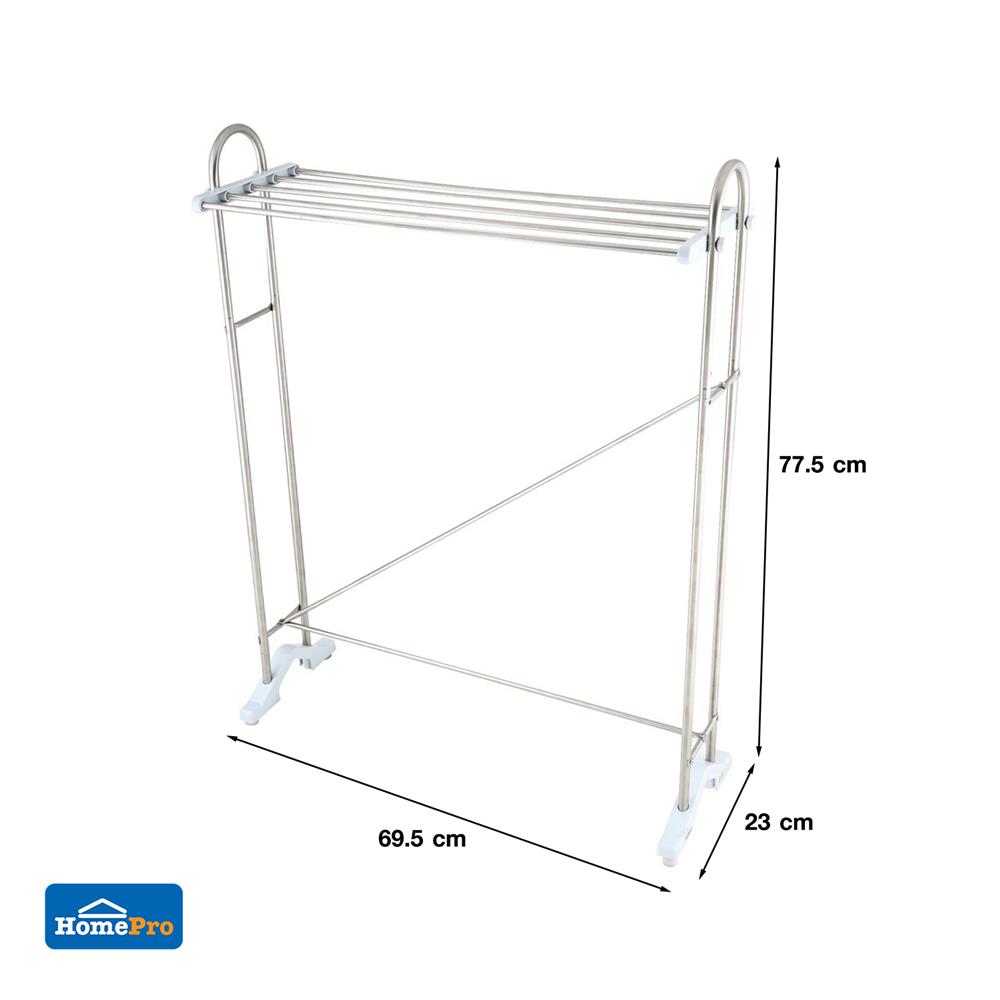 ราวพาดผ้าสเตนเลส1ชั้น 65.5cm 5เส้น PLIM