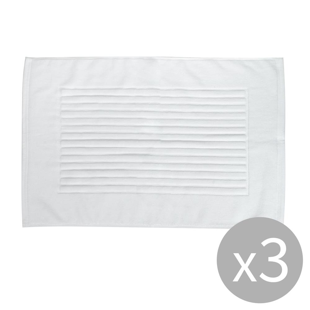 พรมขนหนู HOME LIVING STYLE 18X30 นิ้ว สีขาว แพ็ก 3 ชิ้น