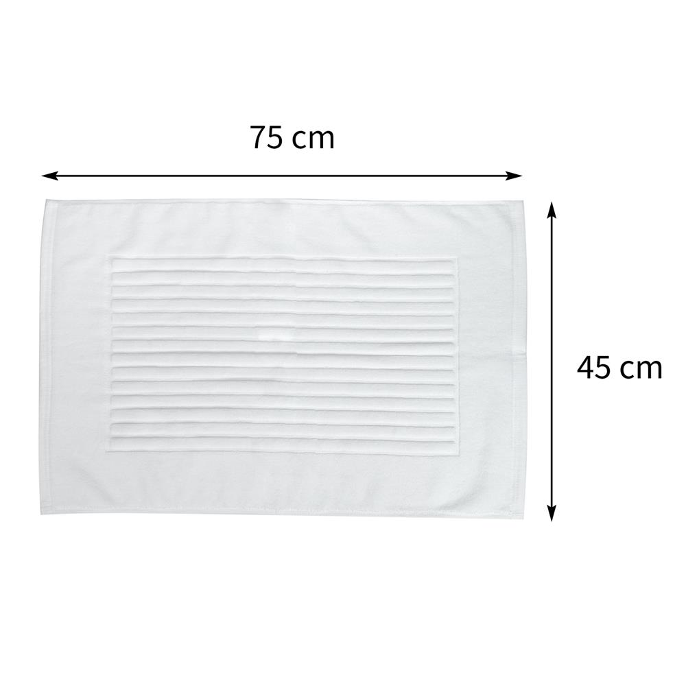 พรมขนหนู HOME LIVING STYLE 18X30 นิ้ว สีขาว แพ็ก 3 ชิ้น