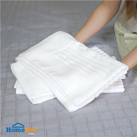 พรมขนหนู HOME LIVING STYLE 18X30 นิ้ว สีขาว แพ็ก 3 ชิ้น_7