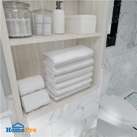 ผ้าขนหนู HOME LIVING STYLE 15X30 นิ้ว แพ็ก 6 ชิ้น สีขาว_4