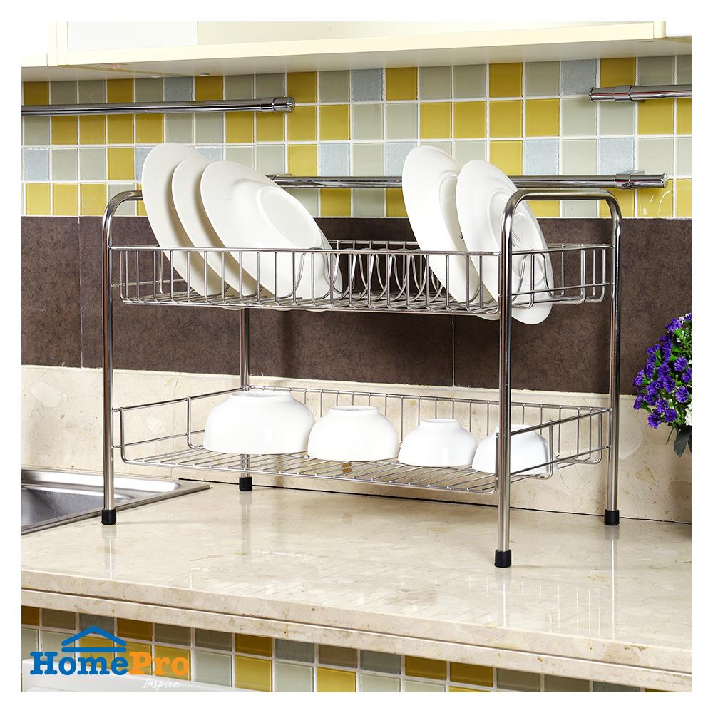 ชั้นวางจานสเตนเลส2ชั้น-M KECH HWS013