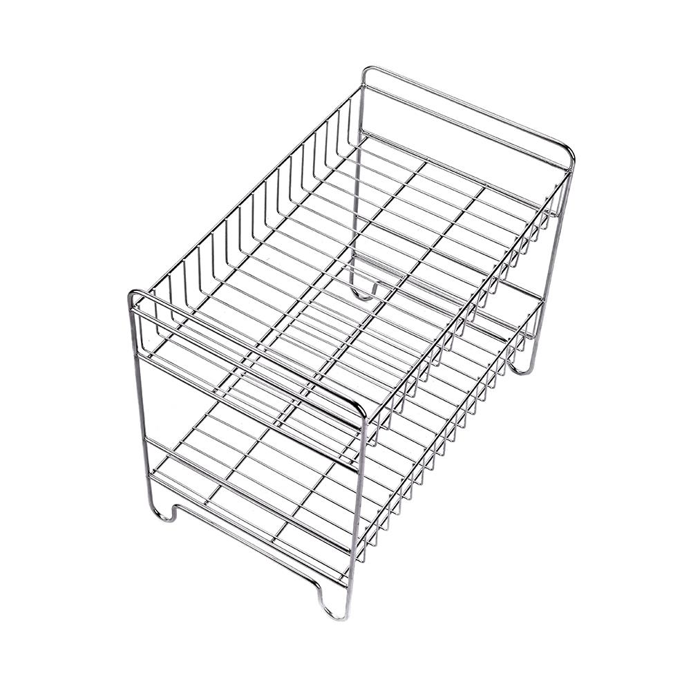 ชั้นวางจานสเตนเลส 2 ชั้นเล็ก KECH HWS033
