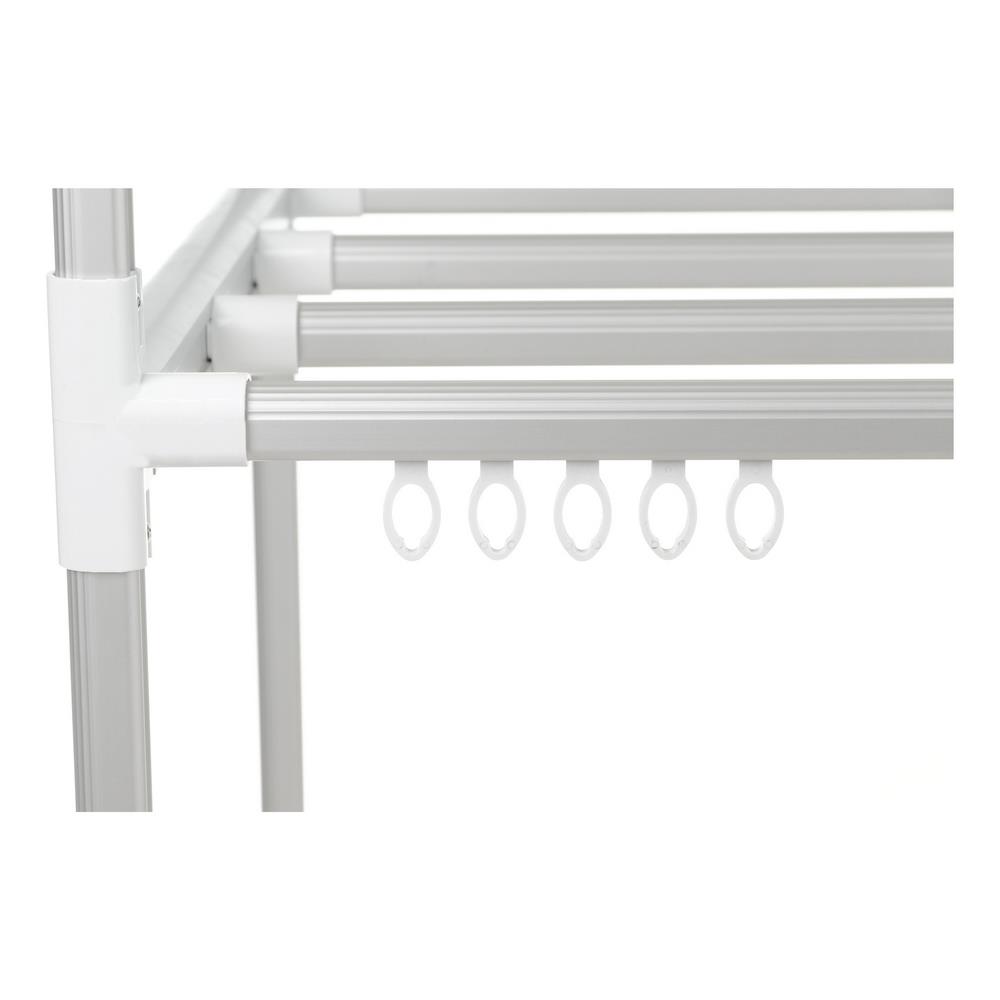 ราวตากผ้าอะลูมิเนียมมีล้อ 8 เส้น PLIM 1.5 ม.