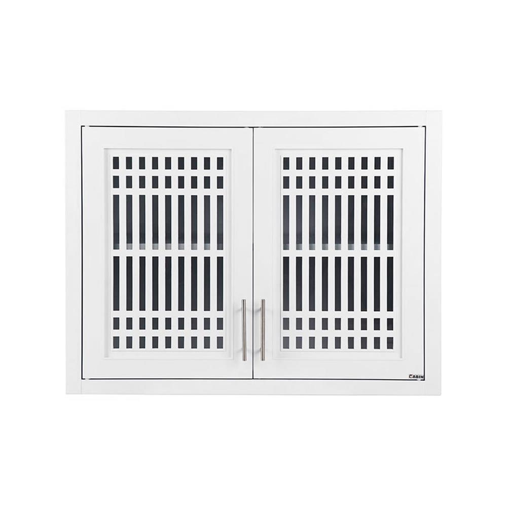 ตู้คู่ CABIN GROOVE 88x68 ซม. สีขาว