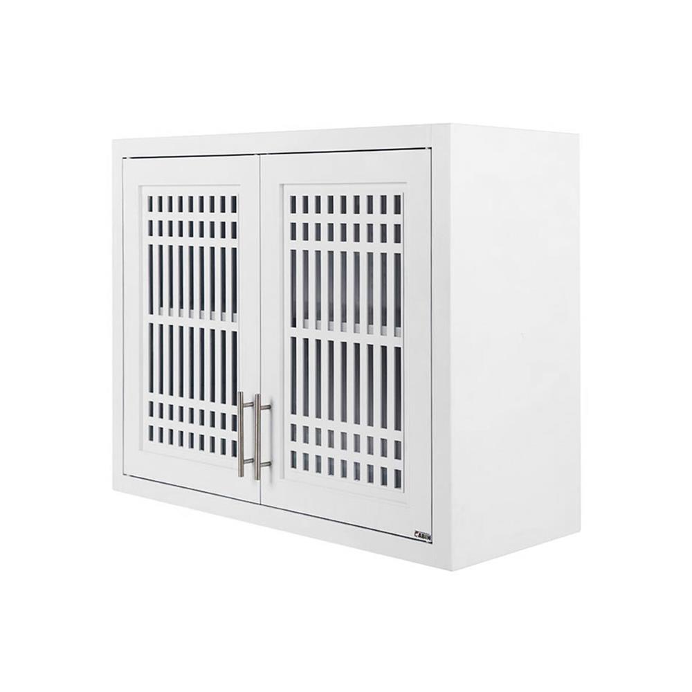 ตู้คู่ CABIN GROOVE 88x68 ซม. สีขาว