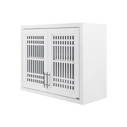 ตู้คู่ CABIN GROOVE 88x68 ซม. สีขาว_1