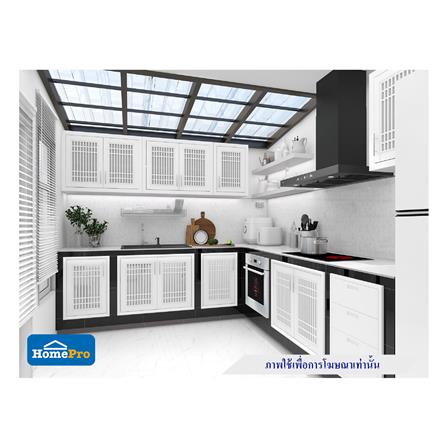 ตู้คู่ CABIN GROOVE 88x68 ซม. สีขาว_4