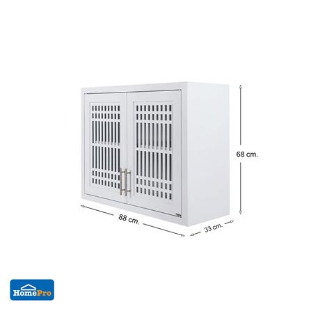 ตู้คู่ CABIN GROOVE 88x68 ซม. สีขาว_7