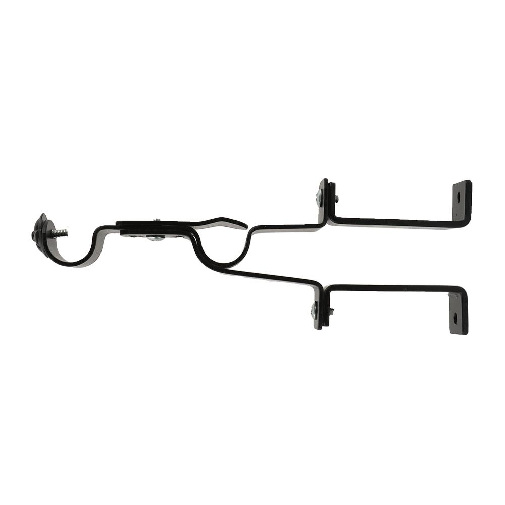 ขารับราง 2 ชั้นพิเศษ เหล็ก HOME LIVING STYLE 19 มม. สีดำ