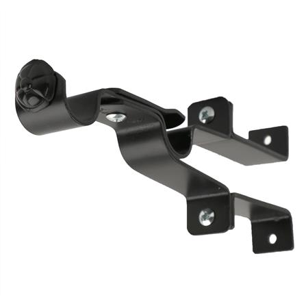 ขารับราง 2 ชั้นพิเศษ เหล็ก HOME LIVING STYLE 19 มม. สีดำ_0