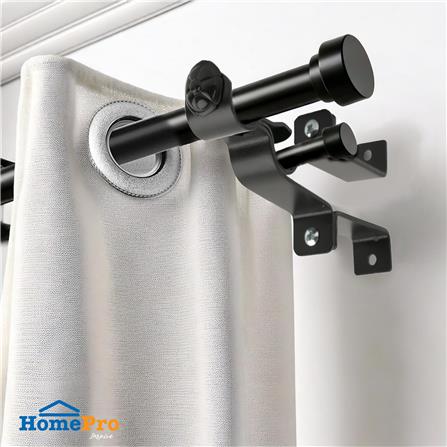 ขารับราง 2 ชั้นพิเศษ เหล็ก HOME LIVING STYLE 19 มม. สีดำ_3