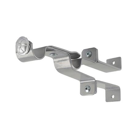 ขารับราง 2 ชั้นพิเศษ เหล็ก HOME LIVING STYLE 19 มม. สีเงิน