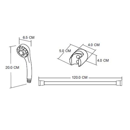 ฝักบัวสายอ่อน MOYA BT-9118 สีขาว_4