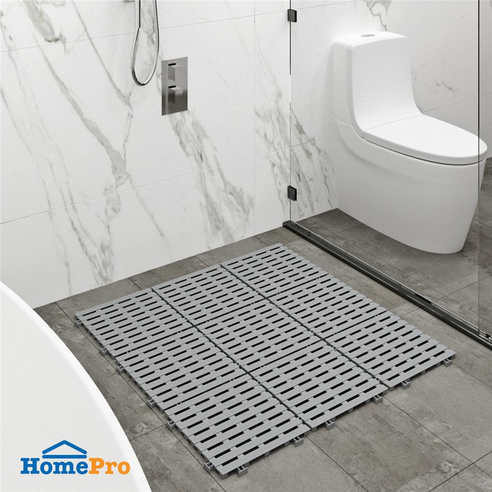 แผ่นกันลื่น HOME LIVING STYLE PARALLEL 30X30 ซม. สีเทา