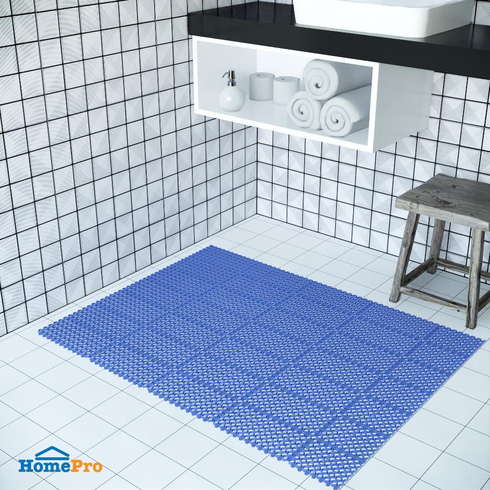 แผ่นกันลื่น HOME LIVING STYLE ROUNDY 15X30 ซม. สีน้ำเงิน