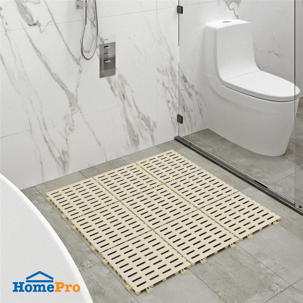 แผ่นกันลื่น HOME LIVING STYLE PARALLEL 30X30 ซม. สีครีม