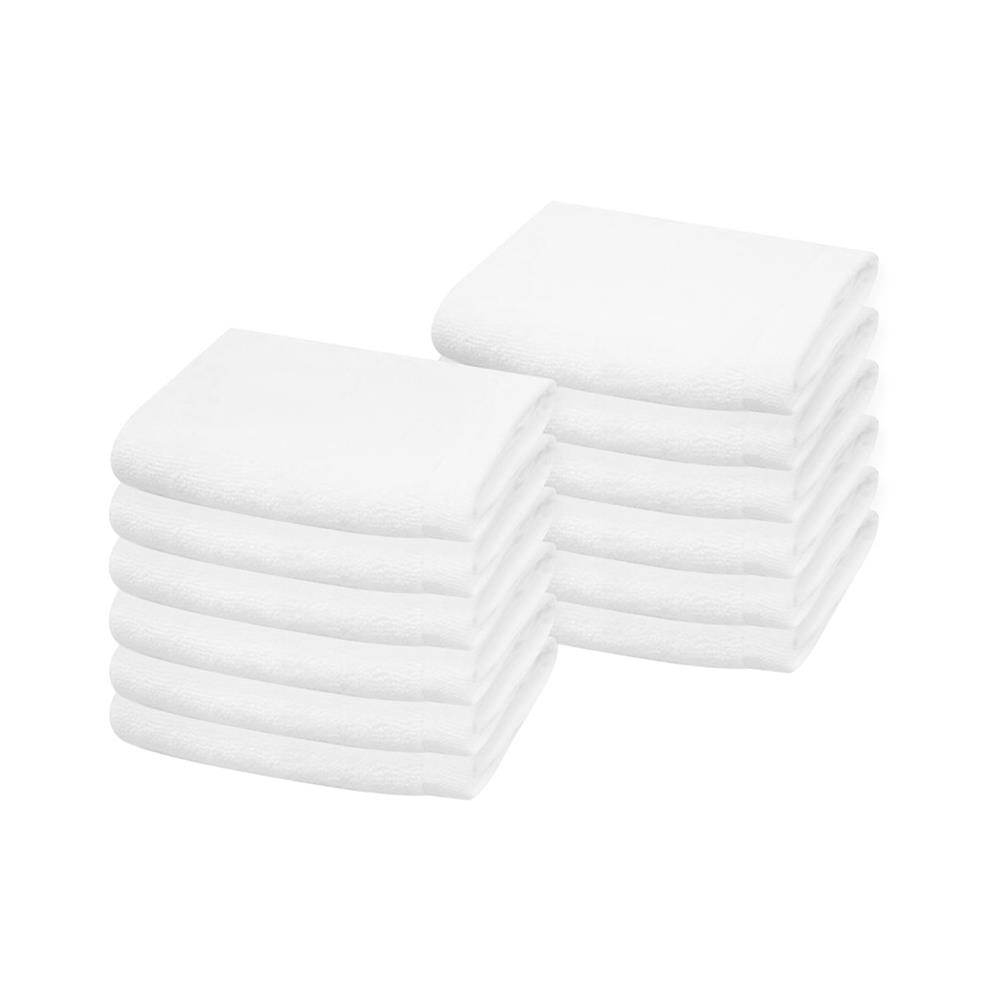 ชุดผ้าขนหนู HOME LIVING STYLE 12X12 นิ้ว แพ็ก 12 ชิ้น สีขาว